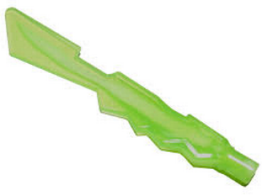 Lego Minifigur Schwert (11439pb01) gezackt, transparent leuchtend grün