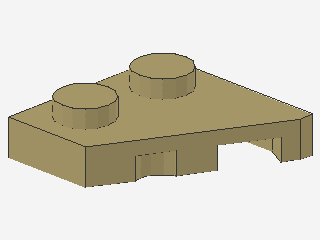 Lego Wedge Plate 2 x 2 (24299) left