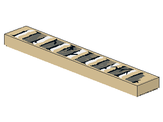 Lego Fliese 1 x 6, dekoriert (6636)