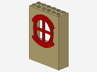 Lego Fabuland Biulding Wall 2 x 6 x 7 (x635c01 - c03)