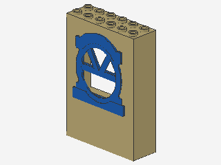 Lego Fabuland Biulding Wall 2 x 6 x 7 (x636c01 - c02)