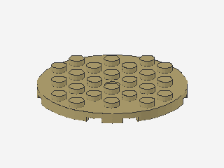 Lego Platte 6 x 6, rund, mit Loch (11213)