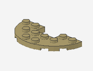 Lego Platte 3 x 6, rund, Hälfte (18646)