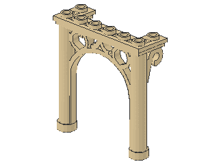 Lego Brick , Arch 2 x 6 x 5 (2145) Ornamented