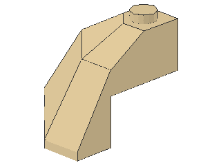 Lego Stein, modifiziert 3 x 3 x 2 (2463) Facette