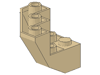 Lego Stein, modifiziert 3 x 3 x 2 (2464) Facette