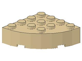 Lego Brick, round, Corner 4 x 4 x 1 (2577)