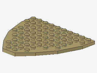 Lego Wege Plates 9 x 10 (2621) Boat Bow Plate