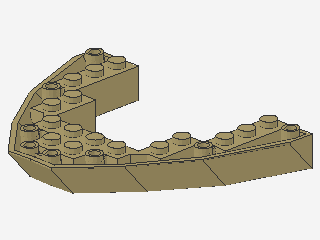 Lego Boot, Bow Brick 8 x 10 x 1 (2622)