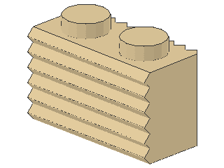 Lego Stein, modifiziert 1 x 2 x 1 (2877) mit Grill