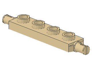Lego Plate 1 x 4, with Wheel Holder (2926)