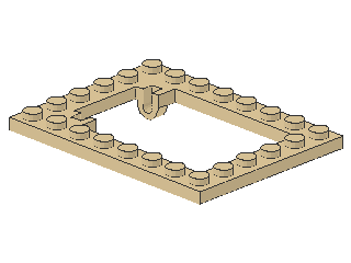 Lego Platte 6 x 8, Falltür Rahmen, horizontal (30041)