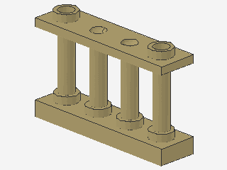 Lego Fence 1 x 4 x 2 (30055) spindled