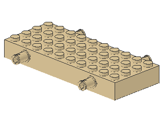 Lego Stein, modifiziert 4 x 10 x 1 (30076) mit 4 Pins