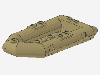 Lego Boat, Rubber Reft, small (30086)