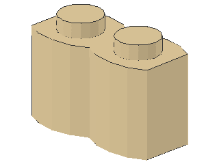 Lego Stein, modifiziert 1 x 2 x 1 (30136) Scheit