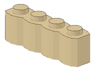 Lego Stein, modifiziert 1 x 4 x 1 (30137) Scheit