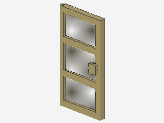 Lego Door 1 x 4 x 6 (30178 / x39) 3 Panes, square Handle