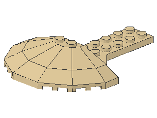 Lego Platte 2 x 6, with half Saucer (30195)