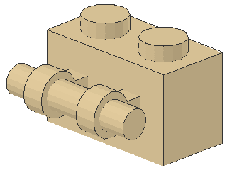 Lego Stein, modifiziert 1 x 2 x 1 (30236) mit Giff