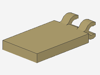 Lego Tile 2 x 3, with 2 open O-clips (30350b)