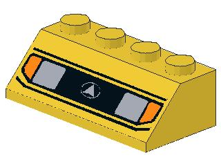 Lego Slope Stones 45° 2 x 4 x 1 (3037) decorated