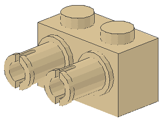 Lego Stein, modifiziert 1 x 2 x 1 (30526) mit Pins