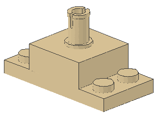 Lego Stein, modifiziert 2 x 2 x 1 (30592) mit Top-Pin