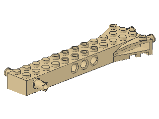 Lego Stein, modifiziert 2 x 12 (30621) 2 Seiten-Pins, 2 End-Pins