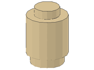 Lego Stein, rund 1 x 1 x 1 (3062a) solider Stud