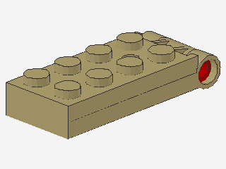 Lego Scharnier Platte 2 x 4 (3149a/bc01/c02) komplett, großes Loch, ohne Loch