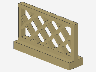 Lego Fence 1 x 4 x 2 (3185) Grid