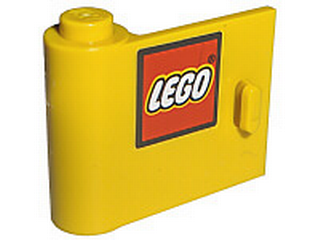 Lego Door 1 x 3 x 2 (3189) left, decorated