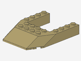 Lego Keile 6 x 8 (32084) mit Ausschnitt