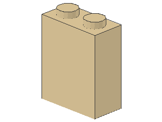 Lego Brick 1 x 2 x 2 (3245b) inner Axle Holder