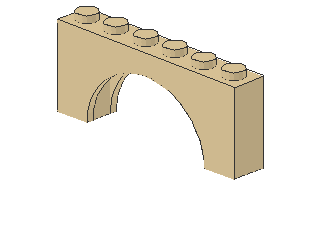 Lego Brick, Arch 1 x 6 x 2 (3307)