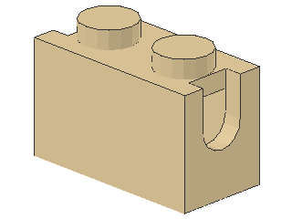 Lego Stein, modifiziert 1 x 2 x 1 (3317) Schaufelarmhalter