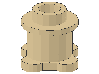 Lego Stein, rund 1 x 1 x 2/3 (33286) Blumenkante