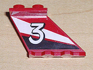 Lego Tail Section 4 x 2 x 2 (3479) decorated