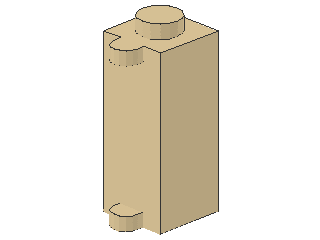 Lego Stein, modifiziert 1 x 1 x 2 (3581) Fensterladenhalter