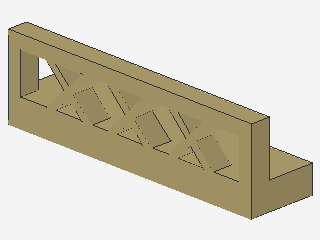 Lego Fence 1 x 4 x 1 (3633) Grid