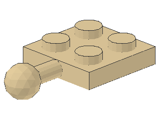 Lego Platte 2 x 2, mit Kugelkopf (3731)