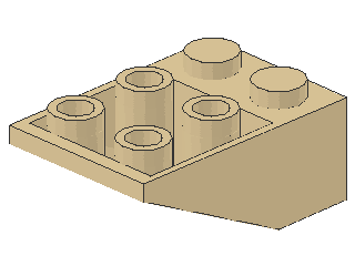 Lego Slope Stones, inverse 33° 3 x 2 x 1 (3747a) without connections