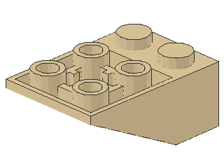 Lego Slope Stones, inverse 33° 3 x 2 x 1 (3747b) with connections