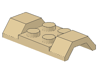 Lego Mudguard 2 x 4 (3787) Smooth Arches