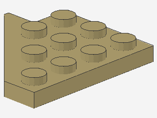 Lego Wedge Plates 4 x 4 (3935) Wing right