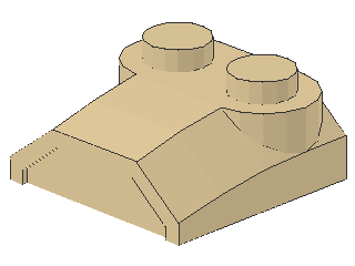 Lego Slope Stone, curved 2 xc 2 x 2/3 (41855) with 2 Studs