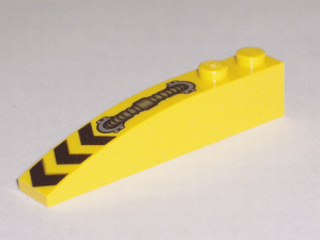 Lego Slope Stone, curved 6 x 1 x 1 (42022) decorated
