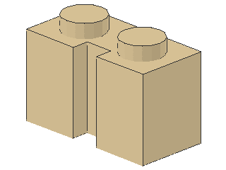 Lego Stein, modifiziert 1 x 2 x 1 (4216) mit Nut