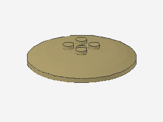 Lego Dish 6 x 6, inverse (Radar) (44375b) solid Studs